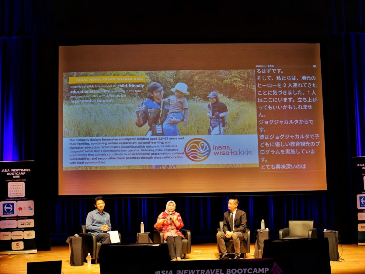 Rizki Handayani (Deputi Bidang Pengembangan Destinasi dan Infrastruktur Kementerian Pariwisata RI), menjadi narasumber dalam ANTB 2026 Okinawa.